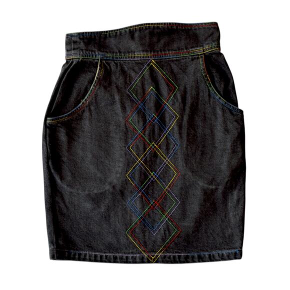 Jean Skirt 80s White Mini Skirt IRO Senti Pleated High Waist Denim